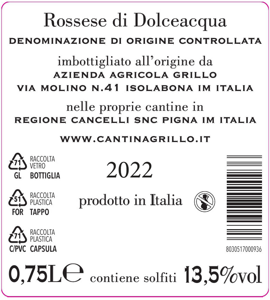 Rossese di Dolceacqua DOC